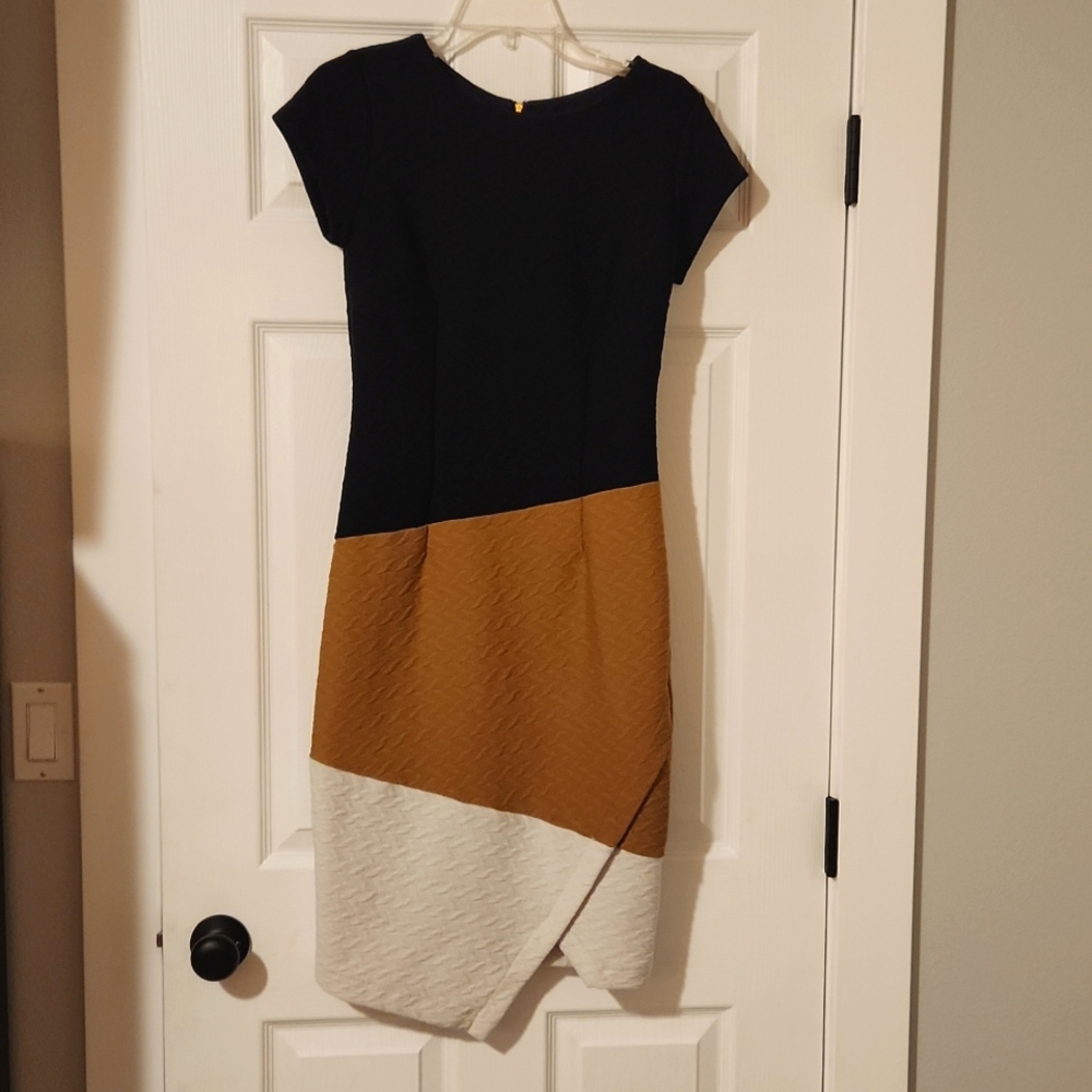 NWT Cato cable knit color block dress